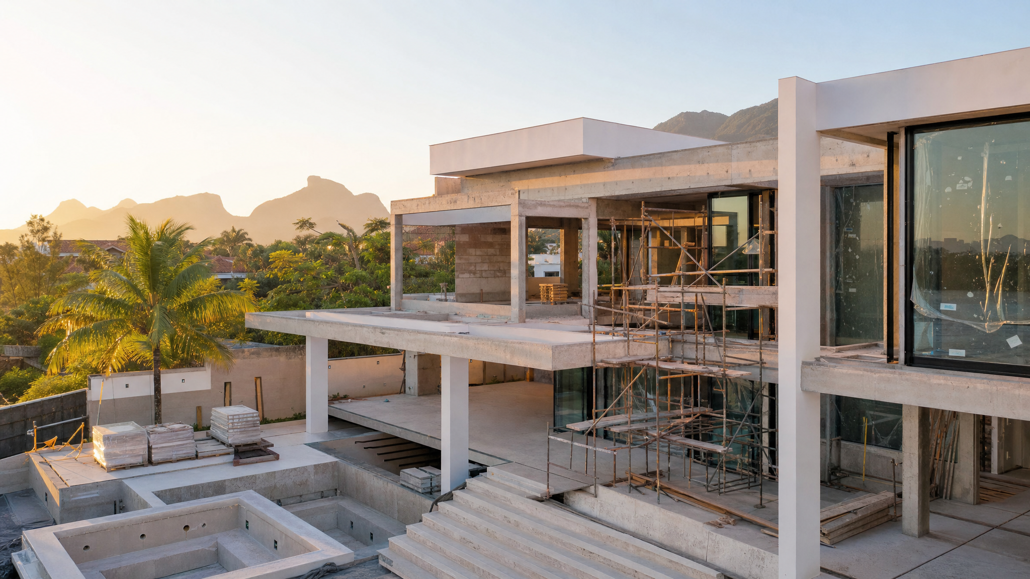 Construção residencial de alto padrão no Rio de Janeiro